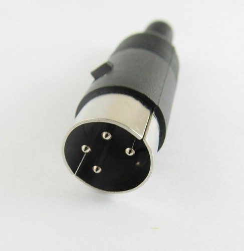 Conector de cable de enchufe macho enchufe DIN 5 piezas 4 pines con mango de plástico - Imagen 6 de 7