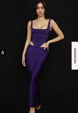 house of cb collette satin maxi skirt