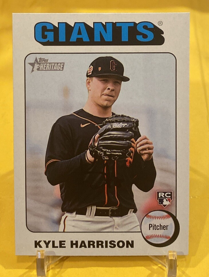 2024 Topps Heritage Kyle Harrison #324 White Border RC SF Giants Parallel Card