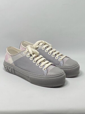 2023AW バーバリー チェックスニーカー 42.5 チェック スニーカー (ブラック／キャラコ) - メンズ, ナイロン