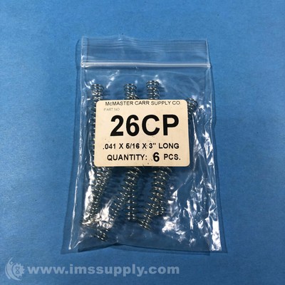 McMaster-Carr 26CP Bag of 6 Compression Springs FNFP
