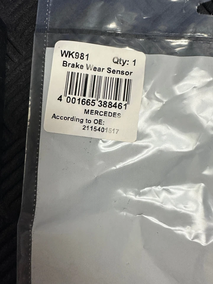 Sensor de desgaste de freio dianteiro PEX LH -#WK981 - Compatível com Mercedes-Benz E500 2004 - 2006 - Imagem 2 de 3