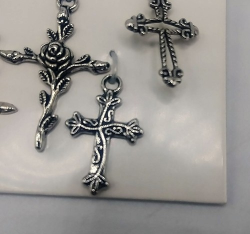 Pendant Charm Charms Jewelry Making Supplies Jesus Cross 5 piece set - Picture 2 of 9