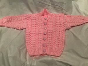 hand knitted baby aran cardigans