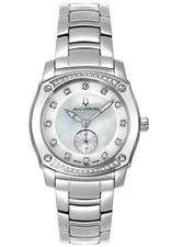 Accutron by Bulova 26R40 Pemberton 38 Diamonds Mother of Pearl Watch $895