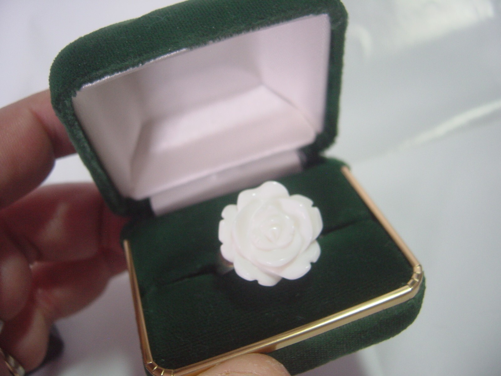 fabulous solid Silver Ring-natural beautiful whit… - image 5