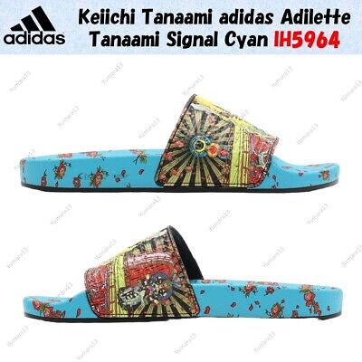 Keiichi Tanaami adidas Adilette Tanaami Signal Cyan IH5964 Keiichi Tanaami adidas Adilette Tanaami Signal Cyan IH5964