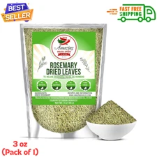 Dried Rosemary Leaves, Premium All Natural Herbs and Spices for Meat, 3 Oz ...
