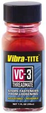 Vibra-Tite. 21330 Threadlocker: Red, 1 oz, Bottle Low Strength, Series VC-3