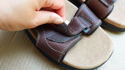 Dr Sholls Cool Fit Men’s Leather Penn Sandals Sz 10 NWOB Men main image 2