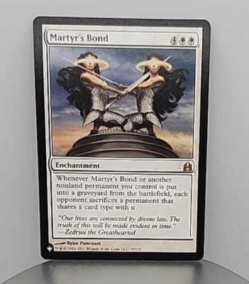 MTG Martyr's Bond Commander 2011 19/318 Regular Rare