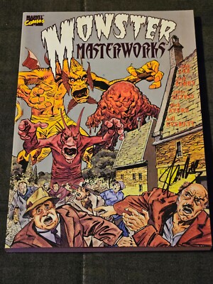 Monster Masterworks By Stan Lee, 1989 Marvel, SIGNED 2X BY THE STAN LEE SEE PICS