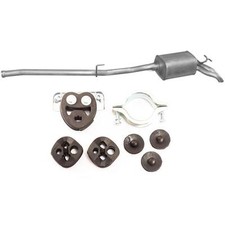 Endschalldämpfer Auspuff für Mercedes W210 2.2 CDi TD Limousine + Anbausatz Endschalldämpfer Auspuff für Mercedes W210 2.2 CDi TD Limousine + Anbausatz