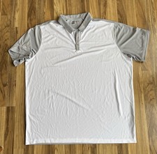 Nike Golf Dri-Fit White Gray S/S Polo Shirt Mens Sz 3XL