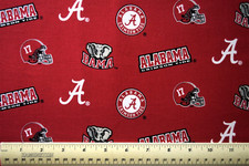 University of Alabama College Football Logo helmet By the 1/4 yard cotton fabric