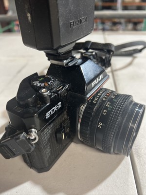 Appareil Photo Argentique FUJICA STX-2 Avec Objectif Fujinon 50mm F/1.9 - Reflex 35mm Noir, Occasion