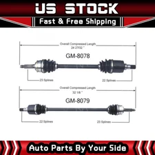 2 Surtrack Front CV Axle Shaft Fits 1992 Chevrolet Metro 1989-1994 Geo Metro