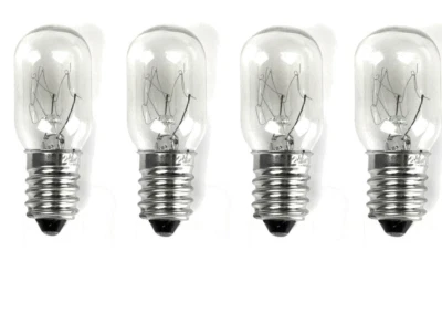 4 Pack Himalayan Salt Lamp Bulb Screw Pygmy Light Bulbs Set Clear Glass 15W E14