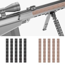 5 PCS 5.5" Rail Panel Strip Cover Slot Covers Snap-in Coverfor Mlok System Black