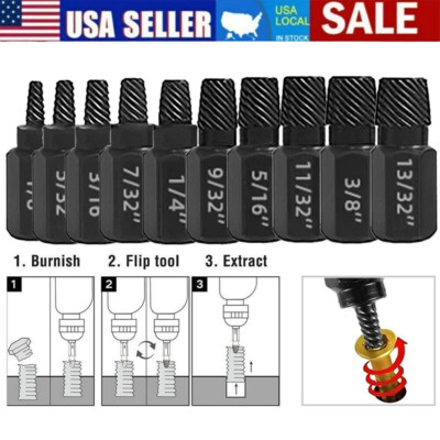 Broken Head Bolt Screw Cap,10PC Extractor Screw Hexagon Socket Bolt Removal Tool