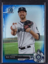 2017 BOWMAN CHROME BLUE REFRACTOR PARALLEL MAX POVSE #BCP193 MARINERS 063/150
