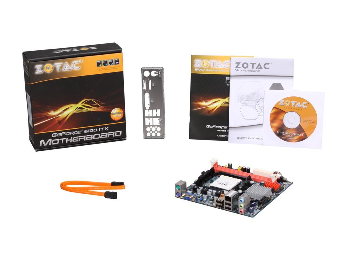 Zotac GF6100-E-E NVIDIA nForce 430 Socket AM3/AM2/AM2+ Mini ITX Motherboard