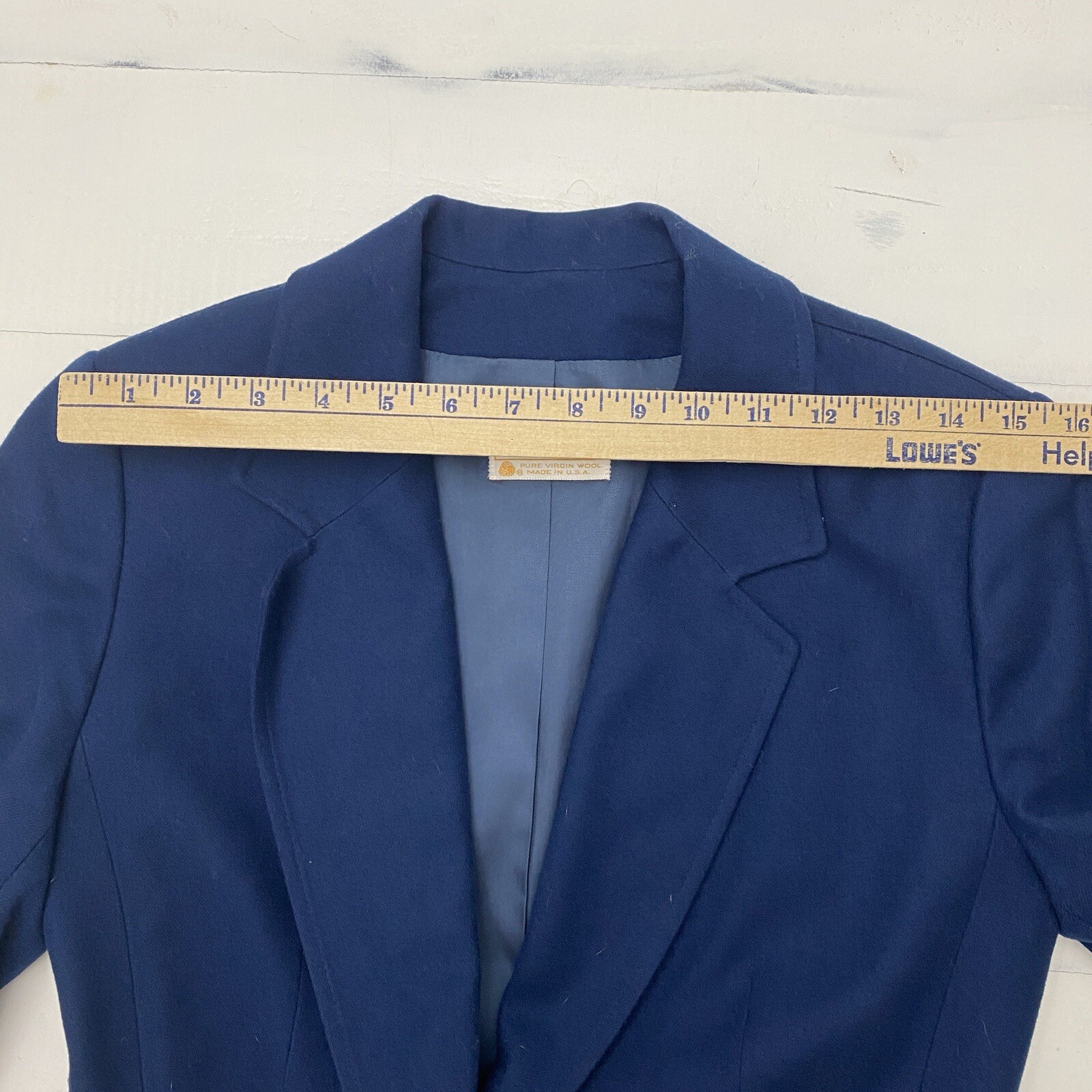 Vtg Pendleton Virgin Wool Blazer Jacket Blue Wome… - image 8