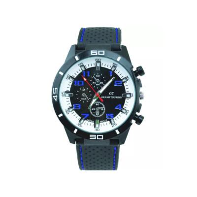 F1 Race GT Uhr schwarz blau weiß Auto Rennsport Uhren Quick UK Versand