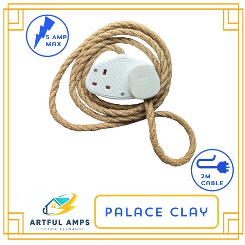 Electric Extension Leads Vintage Style Cable 2m Braided Fabric Twisted Cord - Picture 32 of 45