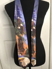 Vintage American Bald Eagle Tie,  Ralph Marlin 1995 Made in USA Patriotic