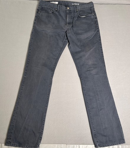 Vintage 1969 GAP Jeans Men 36 x 34 Gray Slim Straight VGC 0915