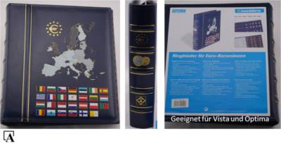 Leuchtturm Münzalbum Euro f. Optima/Vista Münzblätter Classic-Design m.Kassette