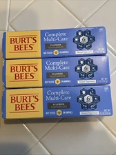 3x BURT'S BEES COMPLETE MULTI-CARE FLUORIDE TOOTHPASTE PEPPERMINT  EXP JN25 New