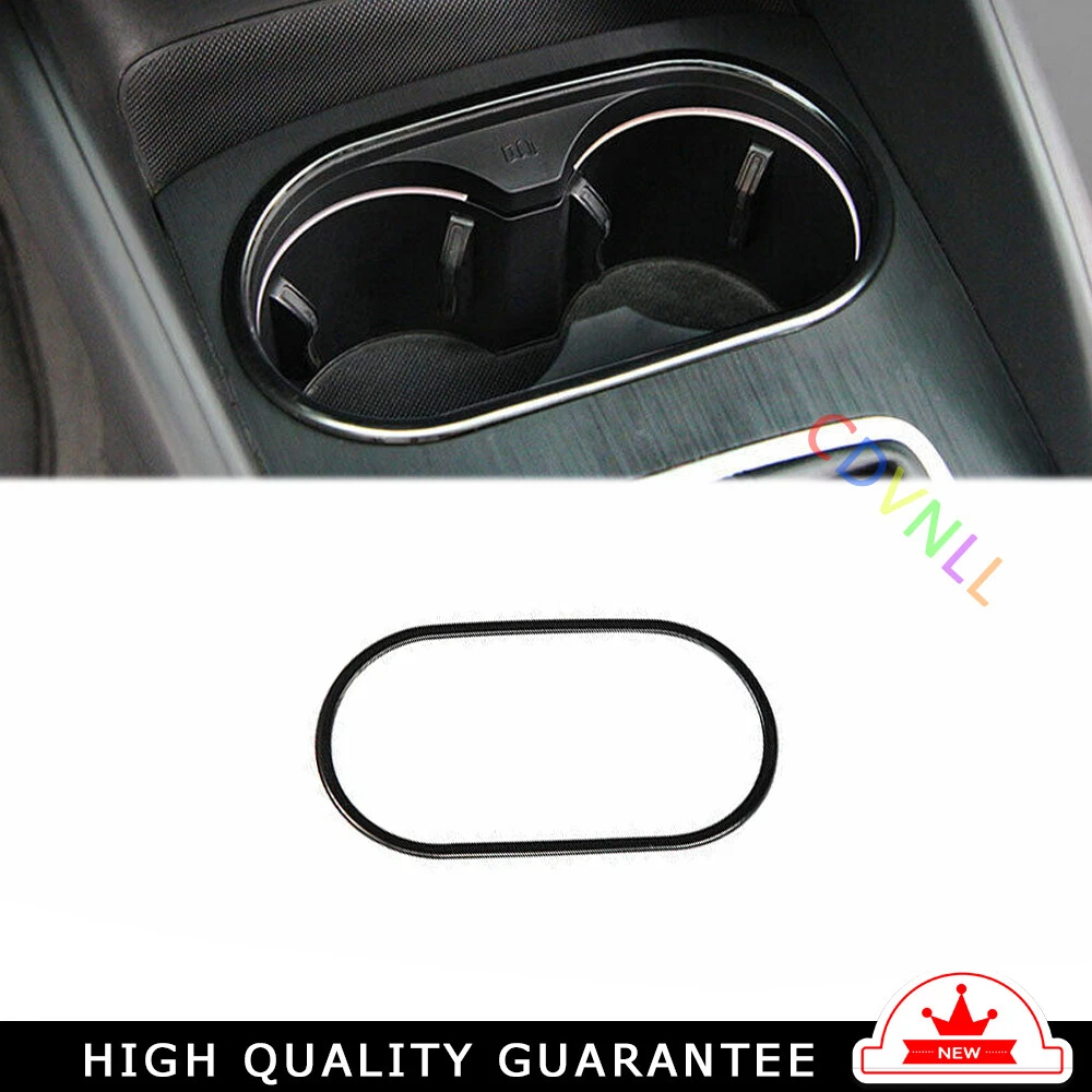 Fit For Audi A3 S3 2014-20 Black Titanium Central Console Water Cup Panel Cover