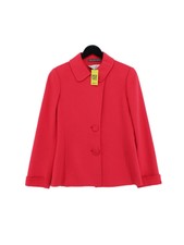 Oscar De La Renta Women's Blazer Uk 4 Pink Cashmere With Silk Overcoat