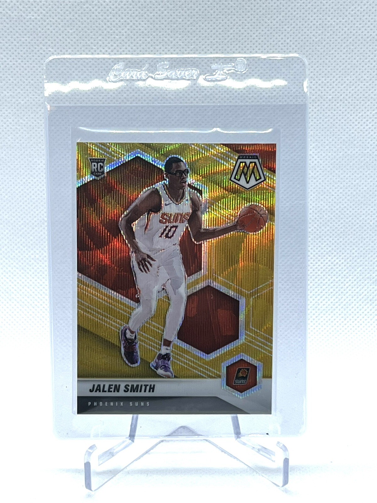 2020-21 Panini Mosaic Rookie Mosaic Gold Wave Prizm Jalen Smith #228 Rookie RC