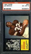 1962 Topps #28 Jim Brown - PSA 6