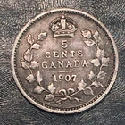 1907 Canada Half Dime 5c Silver - High Quality Scans #Q911