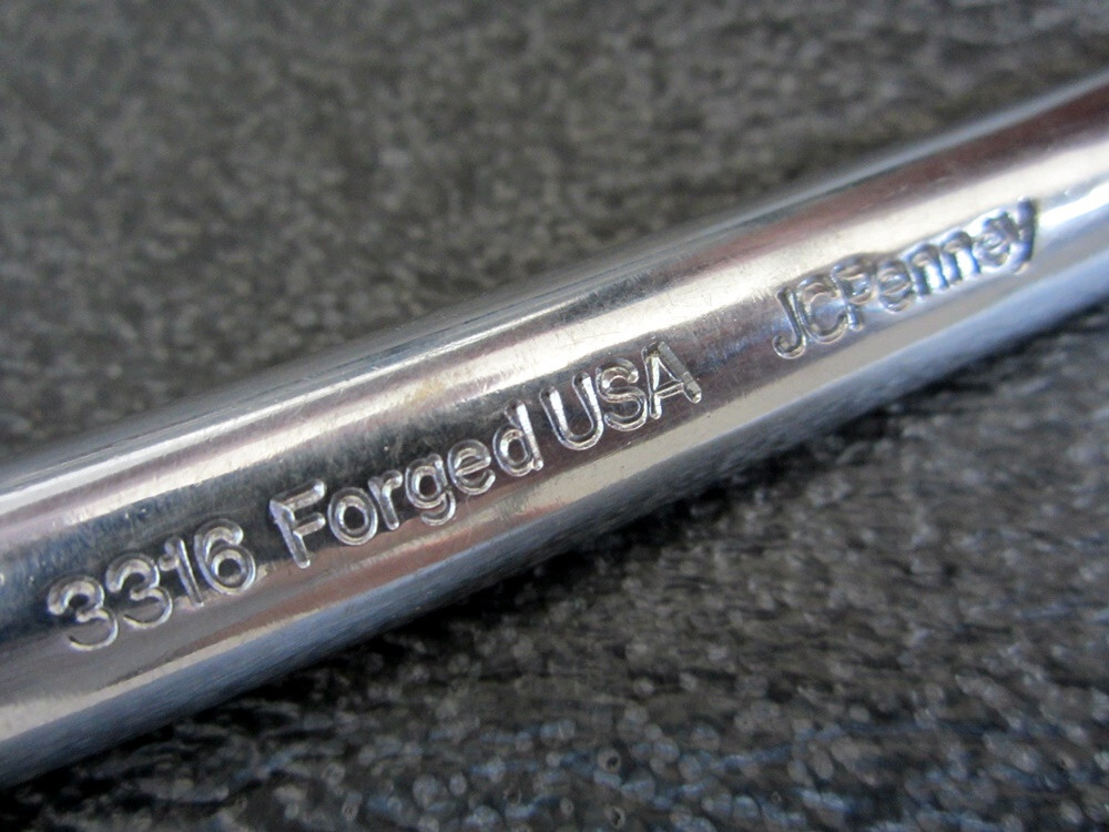 Vintage JC Penney 3/8" Drive Flex Head Offset Ratchet 3316 SK Tools