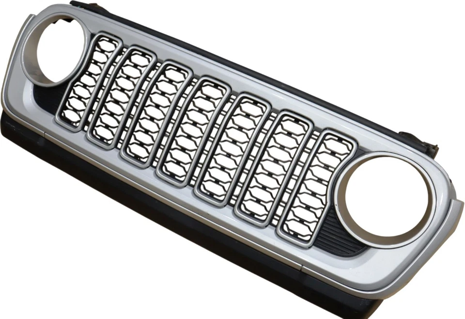 PLATA 2024-2025 OEM Jeep Wrangler JL Sahara Rubicon Gladiator JT OE Parrilla delantera Foto 2 de 4