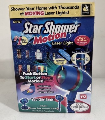 Star Shower Motion Laser Lights Projector Open Box Complete Holiday Decoration