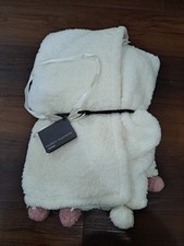 Modern Moments Gerber Ivory Sherpa Pink Pom Pom Baby Blanket