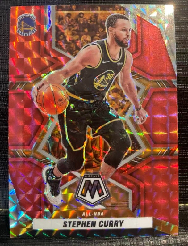 Stephen Curry 2021-22 Panini Mosaic ALL-NBA Red #284