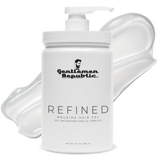Gentlemen Republic 32oz Refined Hair Gel with Pump for Men - Premium Gel For ...