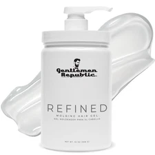 Gentlemen Republic 32oz Refined Hair Gel with Pump for Men - Premium Gel For ...