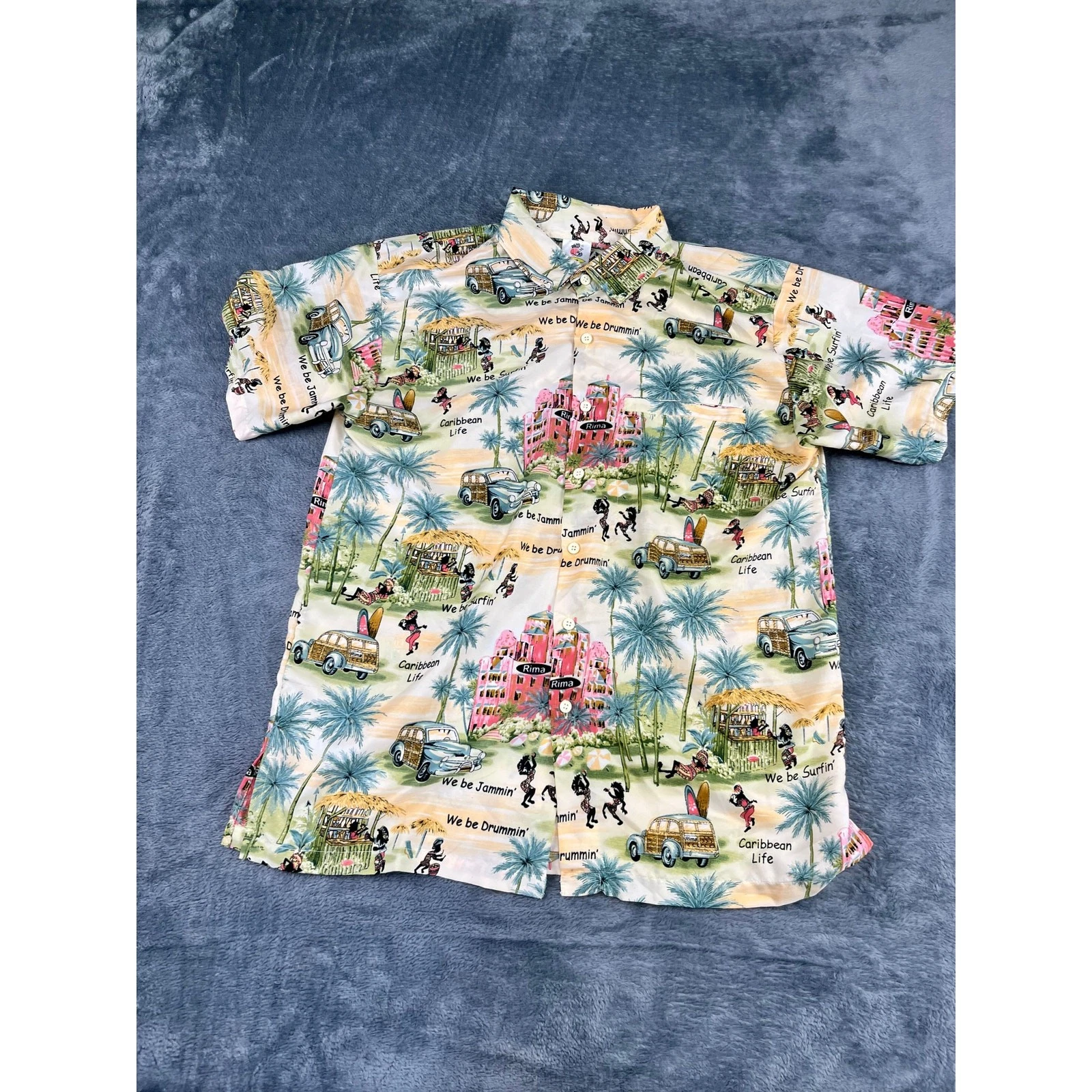 Men’s Rima Beach World M Yellow Tropical Short Sleeve Shirt – Excellent
Opens in a new window or tab