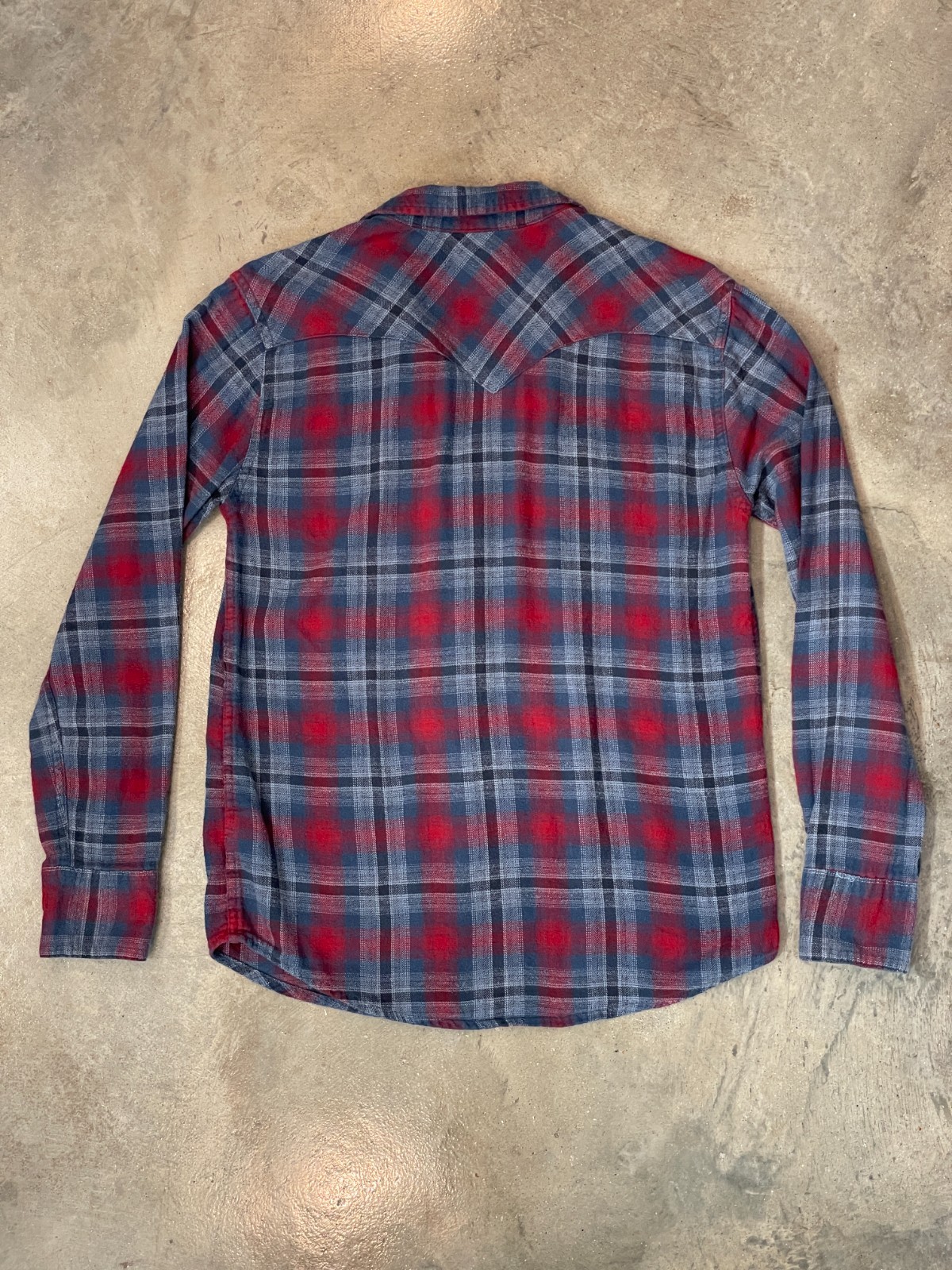 Levi's Pearl Snap Flannel Shirt Women S Red Blue Plaid Cotton Western Cowgirl thumbnail 13