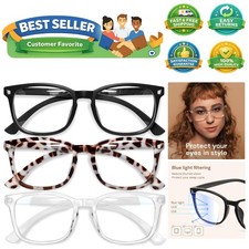 Stylish Blue Light Glasses for Woman - Computer Glasses for Blue Light Blocki...