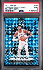 2023 PANINI MOSAIC REACTIVE BLUE #282 VICTOR WEMBANYAMA ROOKIE RC PSA 9