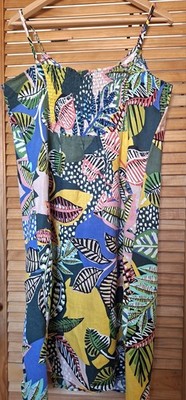 Sommerkleid von ''Cynthia ROWLEY'',New York, Gr.44, Bunt, 100% LEINEN